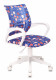 Кресло детское KD-W4/NRTO-BL Бюрократ KD-W4 синий аниме крестов. пластик пластик белый
