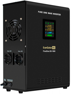 ИБП + батарея ExeGate FineSine SX-1000.LCD.AVR.2SH (EX296557RUS)