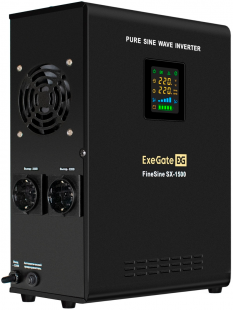 ИБП + батарея ExeGate FineSine SX-1500.LCD.AVR.2SH (EX296563RUS)