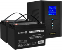 ИБП + батарея ExeGate SineTower SZ-1500.LCD.AVR.2SH.1C13.USB (EX296827RUS)