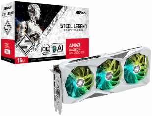 Видеокарта Asrock AMD Radeon RX 7600 XT Steel Legend OC (RX7600XT SL 16GO)
